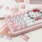 Hello Kitty 82 / 114 Keys PBT Dye-subbed Doubleshot Backlit Keycaps Set Side Legends for Mechanical Gaming Keyboard